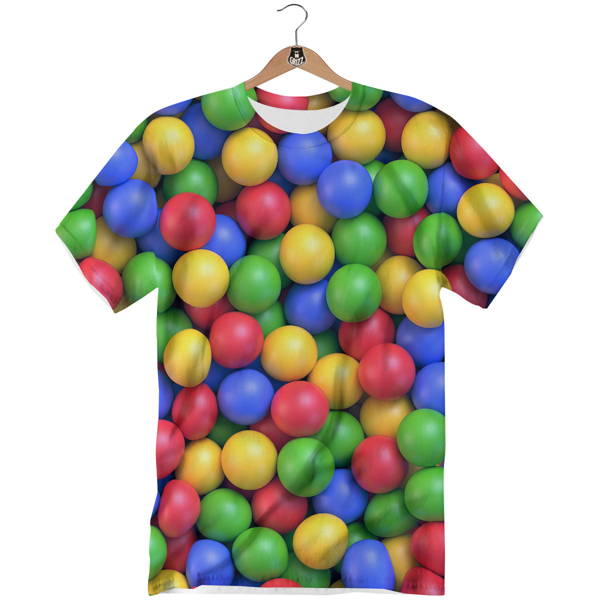 Candy Ball Colorful Print T-Shirt-grizzshop