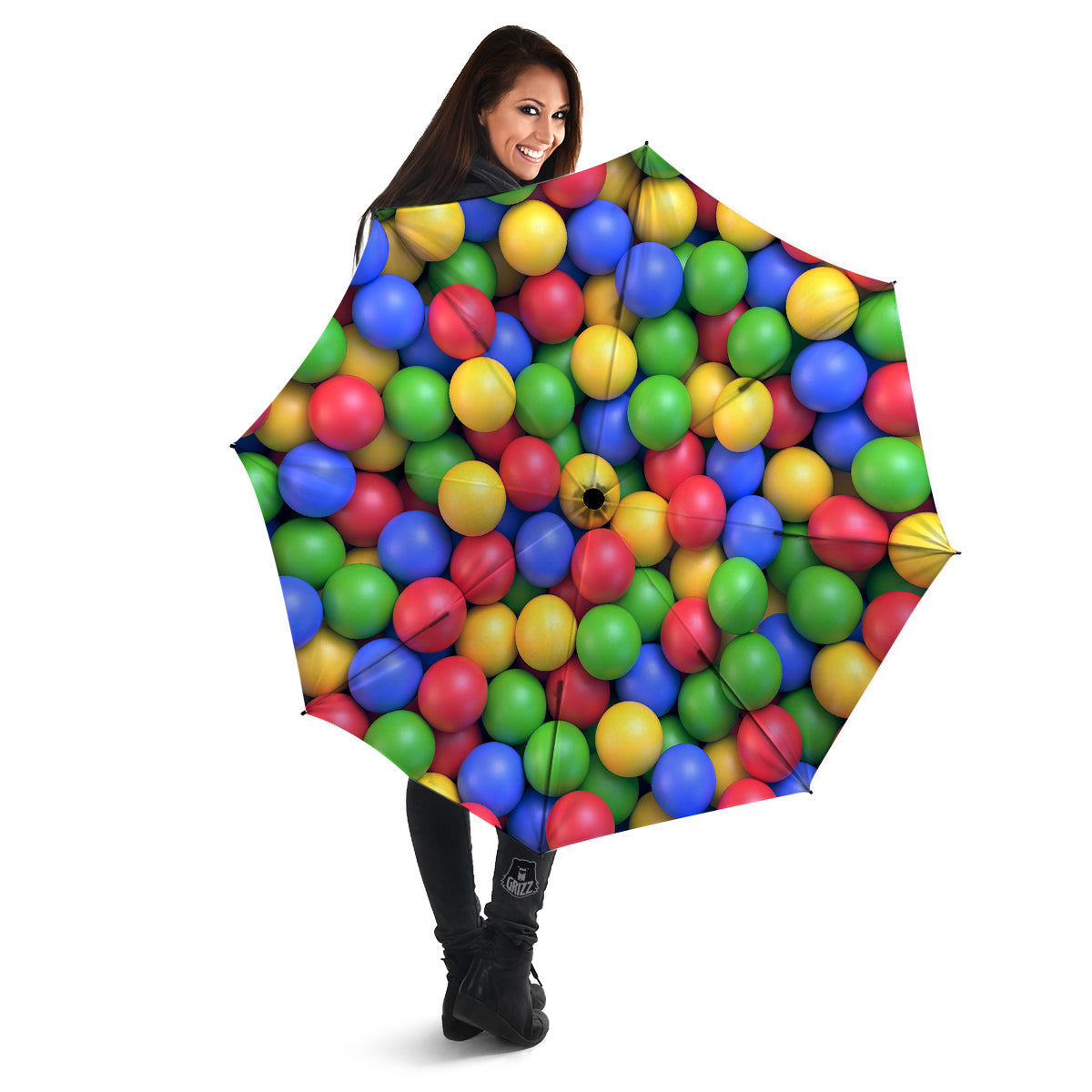 Candy Ball Colorful Print Umbrella-grizzshop