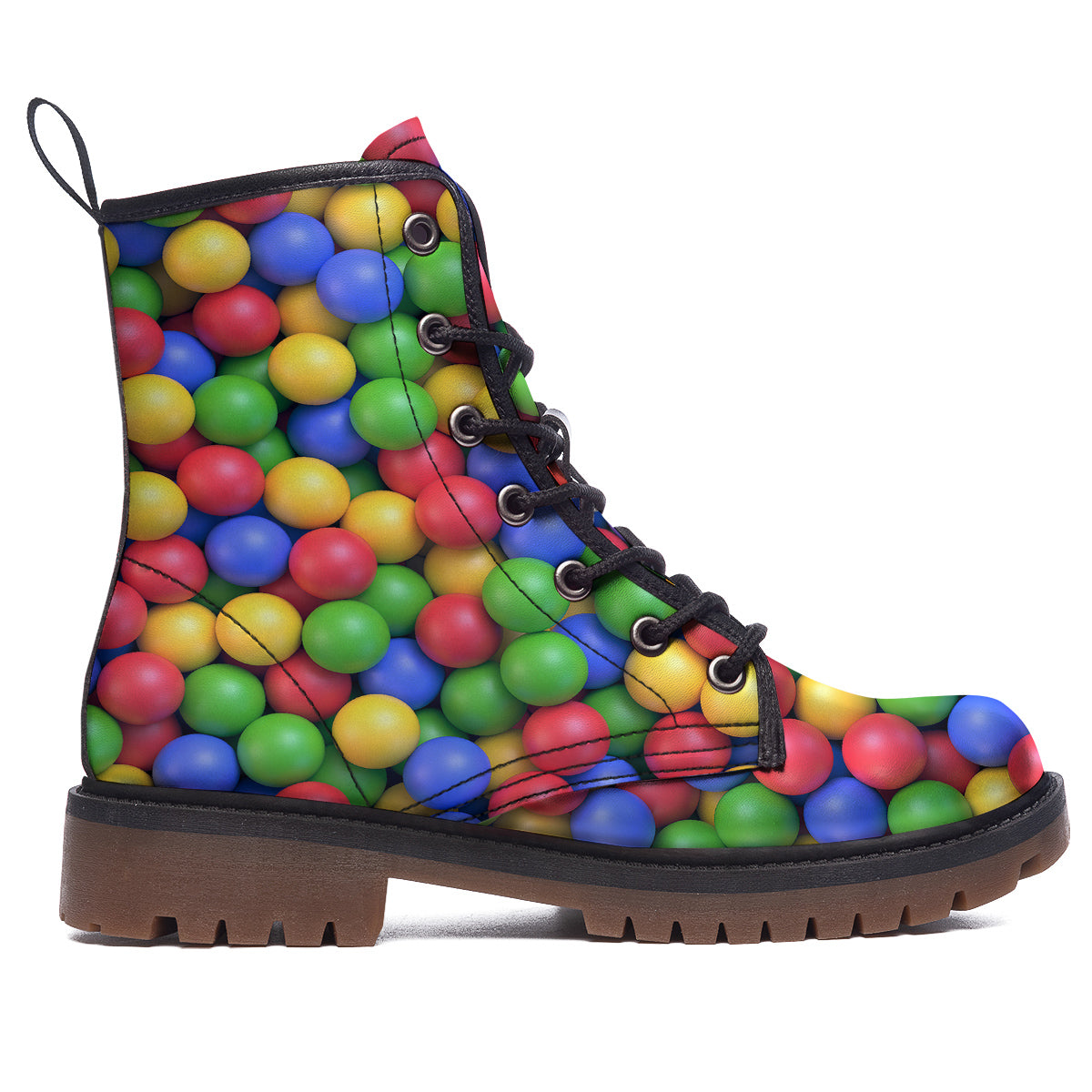 Candy Ball Colorful Print Work Boots-grizzshop