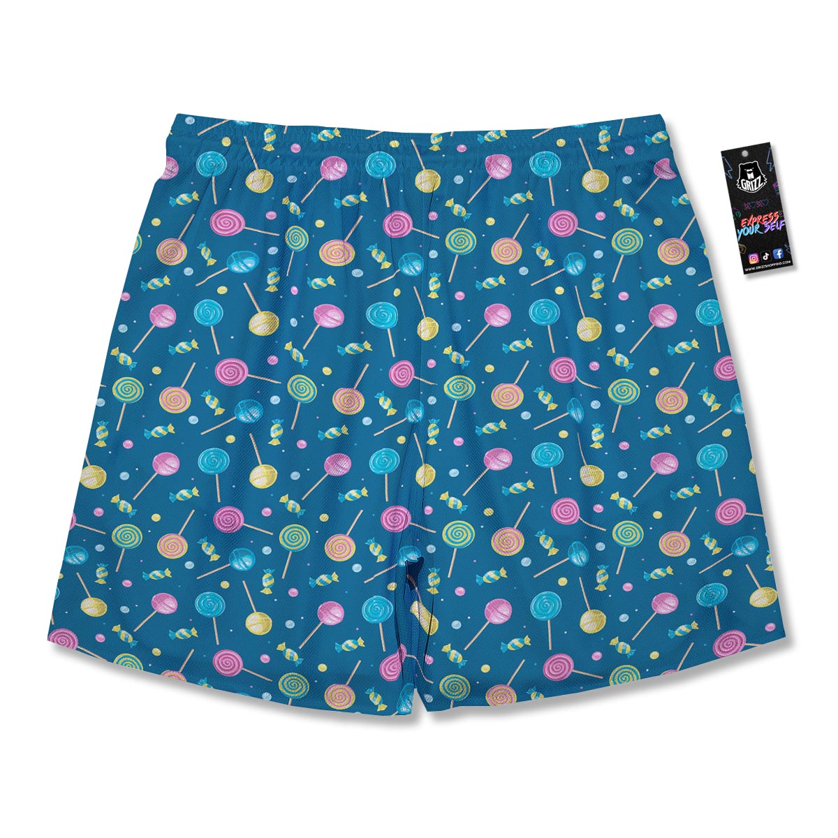 Candy Ball Sweet Print Pattern Men's Running Shorts-grizzshop