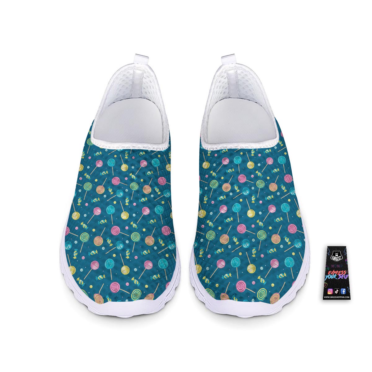 Candy Ball Sweet Print Pattern Nurse Shoes-grizzshop
