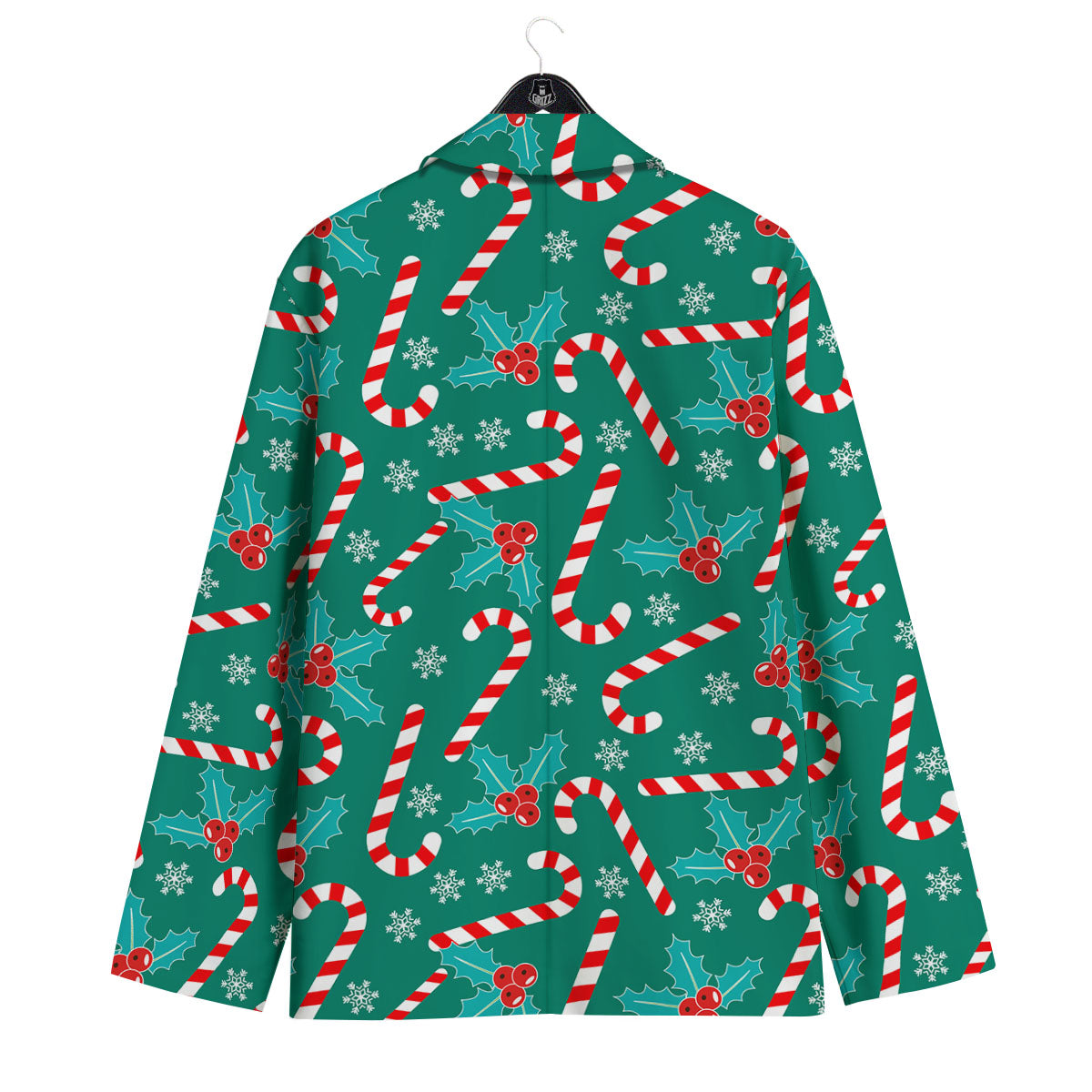 Candy Cane Merry Christmas Print Pattern Men's Sport Coat-grizzshop