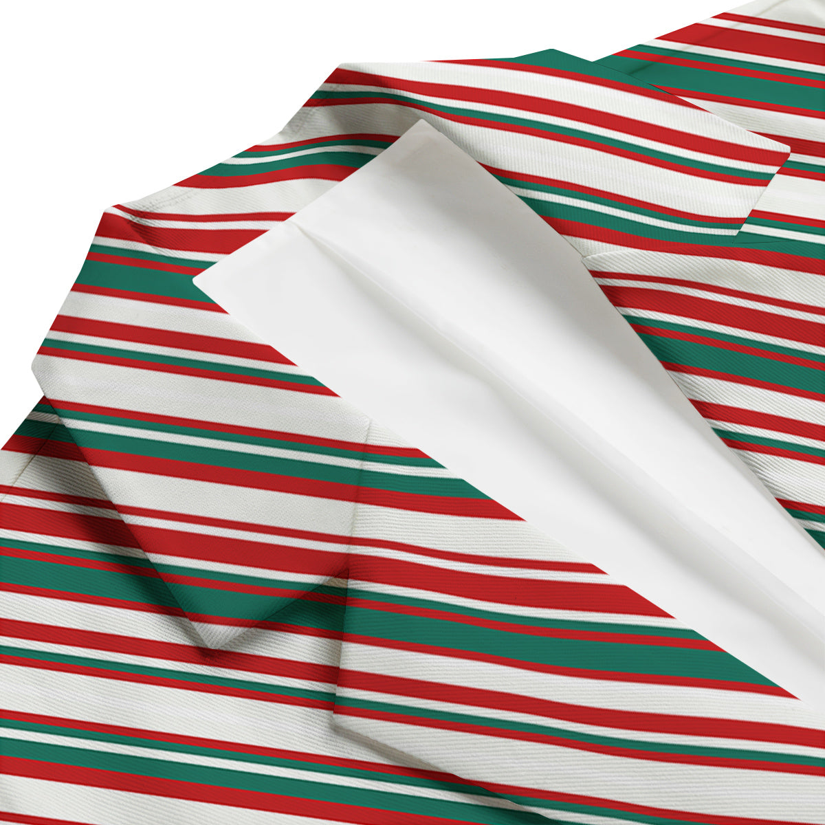 Candy Cane Stripe Christmas Print Men's Blazer-grizzshop