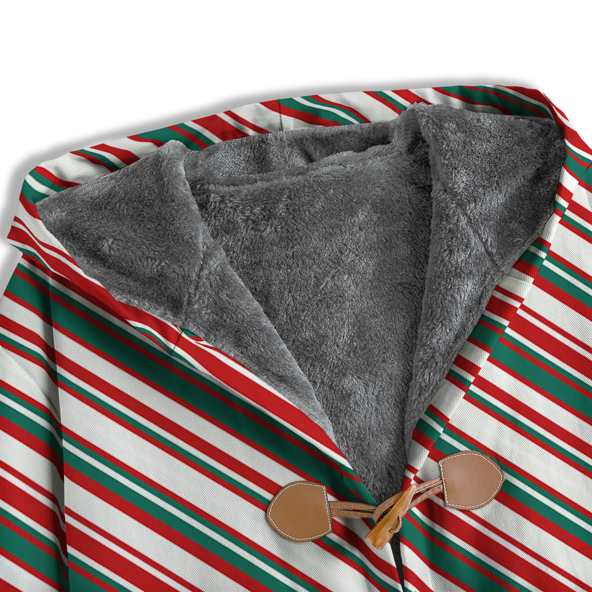 Candy Cane Stripe Christmas Print Men's Windbreaker Jacket-grizzshop