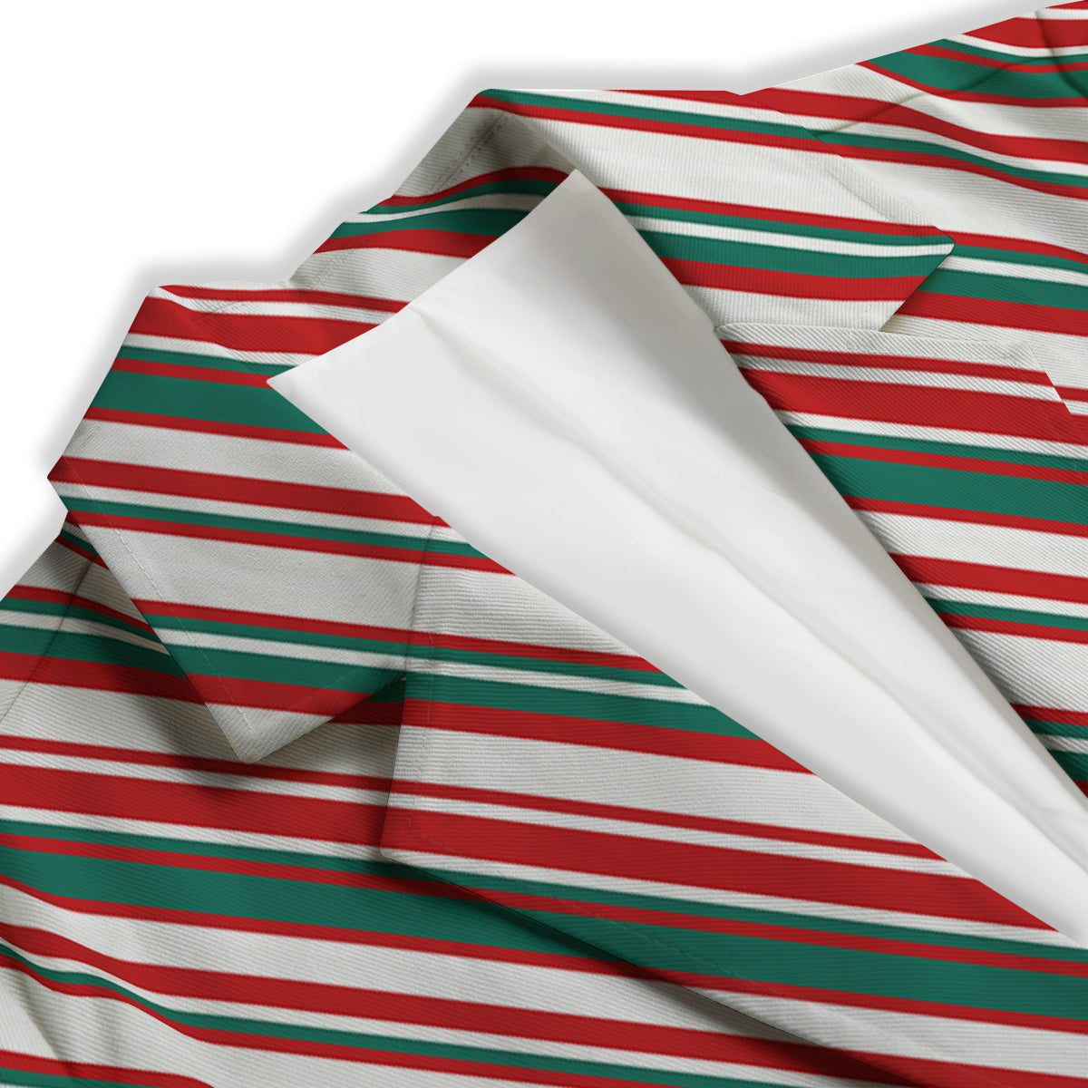 Candy Cane Stripe Christmas Print Women's Blazer-grizzshop