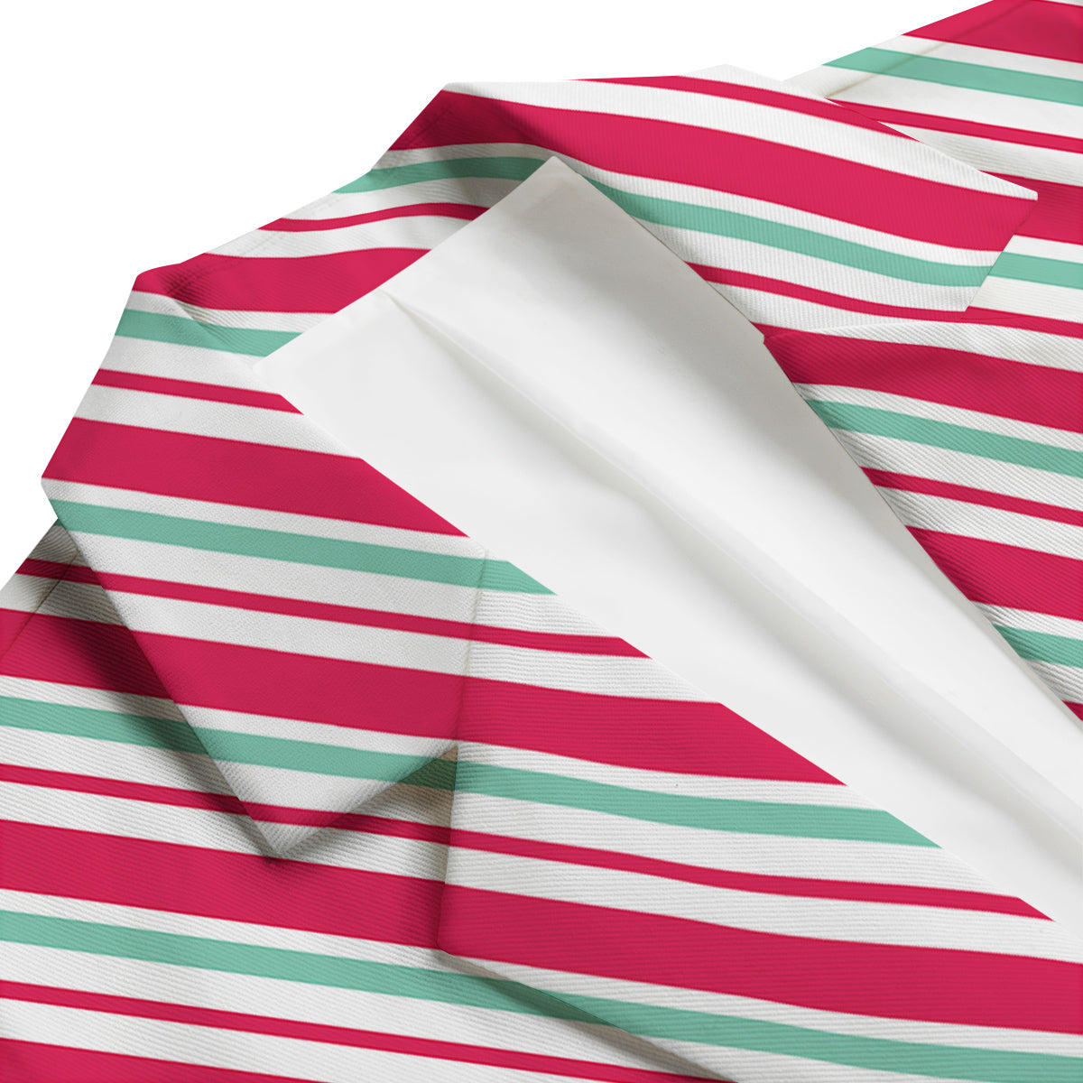 Candy Cane Striped Christmas Print Men's Blazer-grizzshop