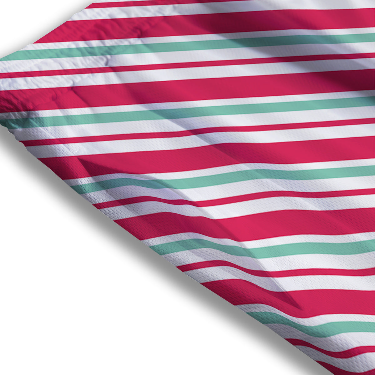 Christmas Argyle Red And Green Print Mesh Shorts