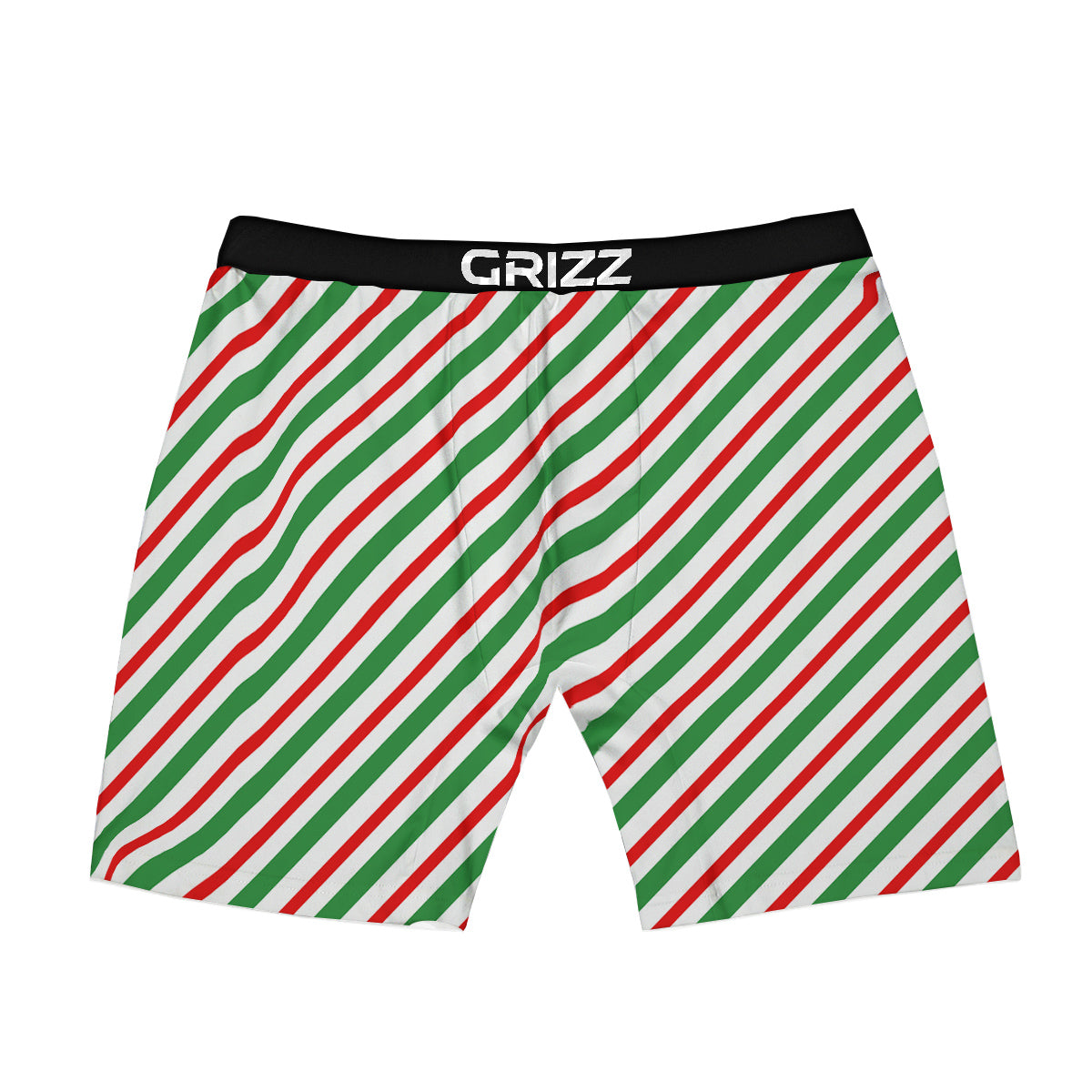 Candy Cane Stripes Christmas Print Boxer Briefs-grizzshop