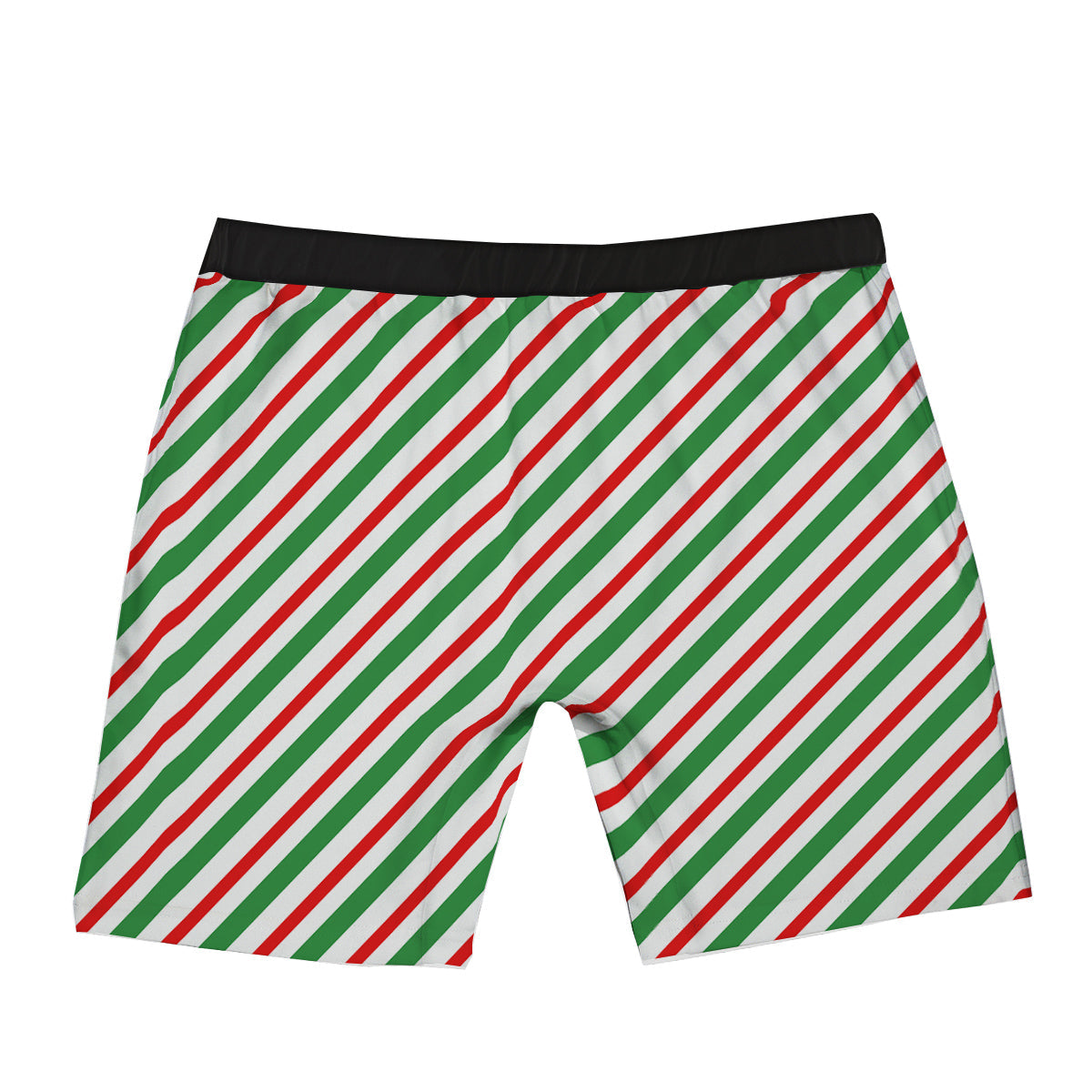 Candy Cane Stripes Christmas Print Boxer Briefs-grizzshop