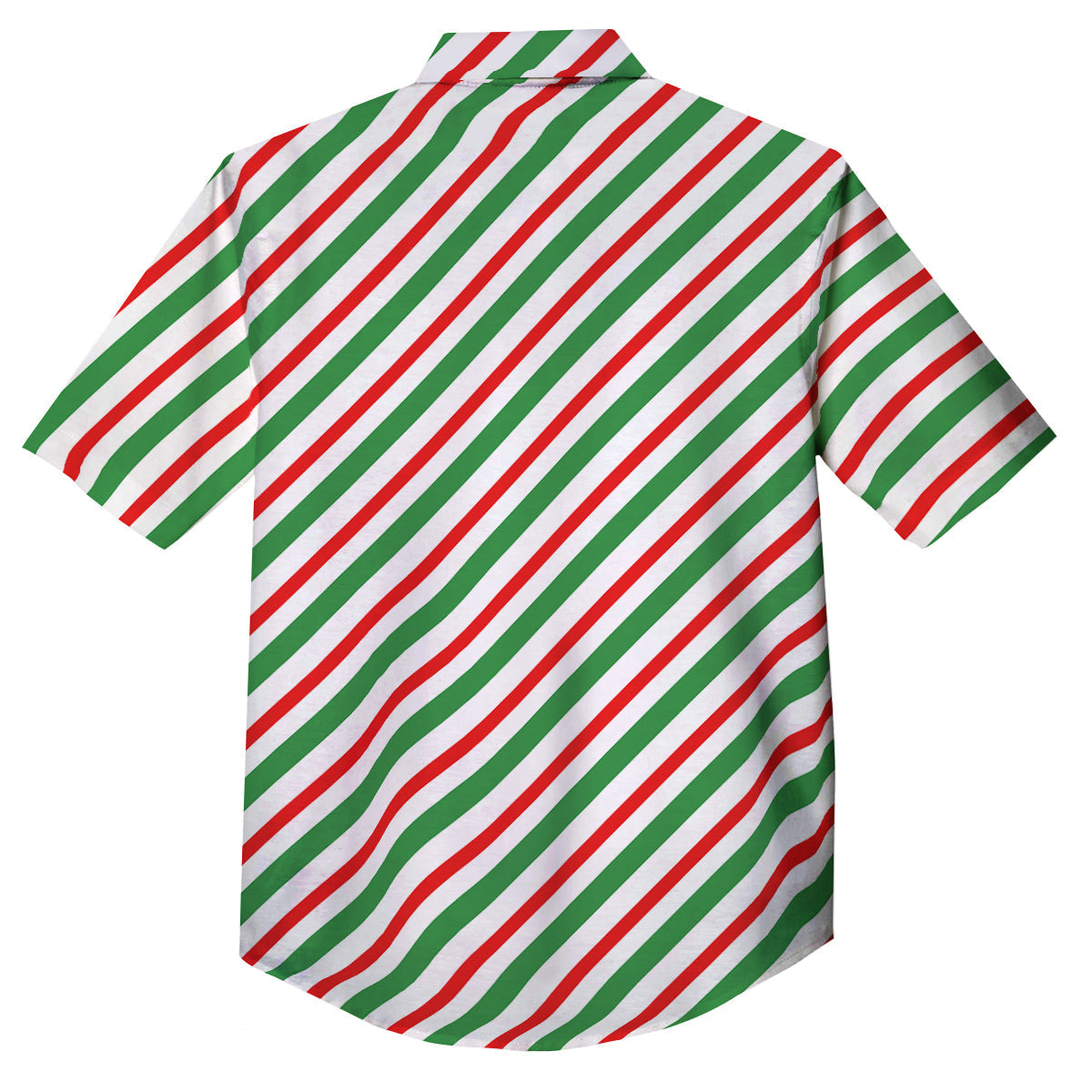 Candy Cane Stripes Christmas Print Button Up Shirt-grizzshop