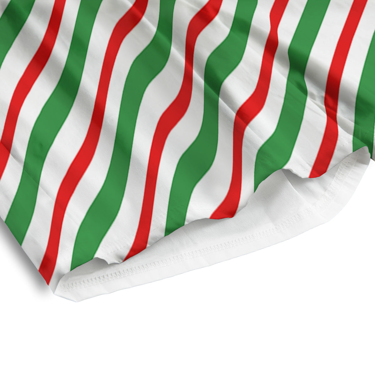 Candy Cane Stripes Christmas Print Men's Athletic Shorts
