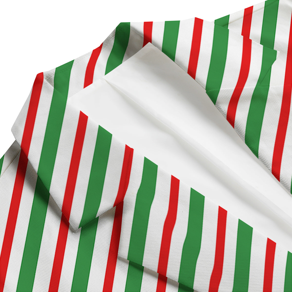 Candy Cane Stripes Christmas Print Men's Blazer-grizzshop