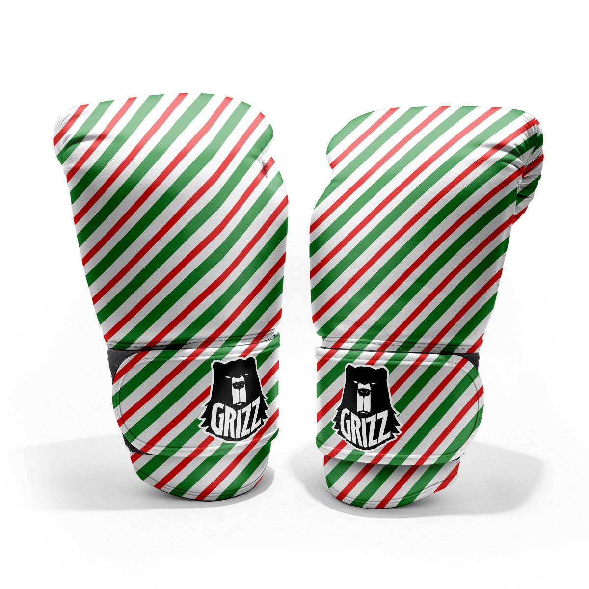 Candy Cane Stripes Christmas Print Pro Boxing Glove