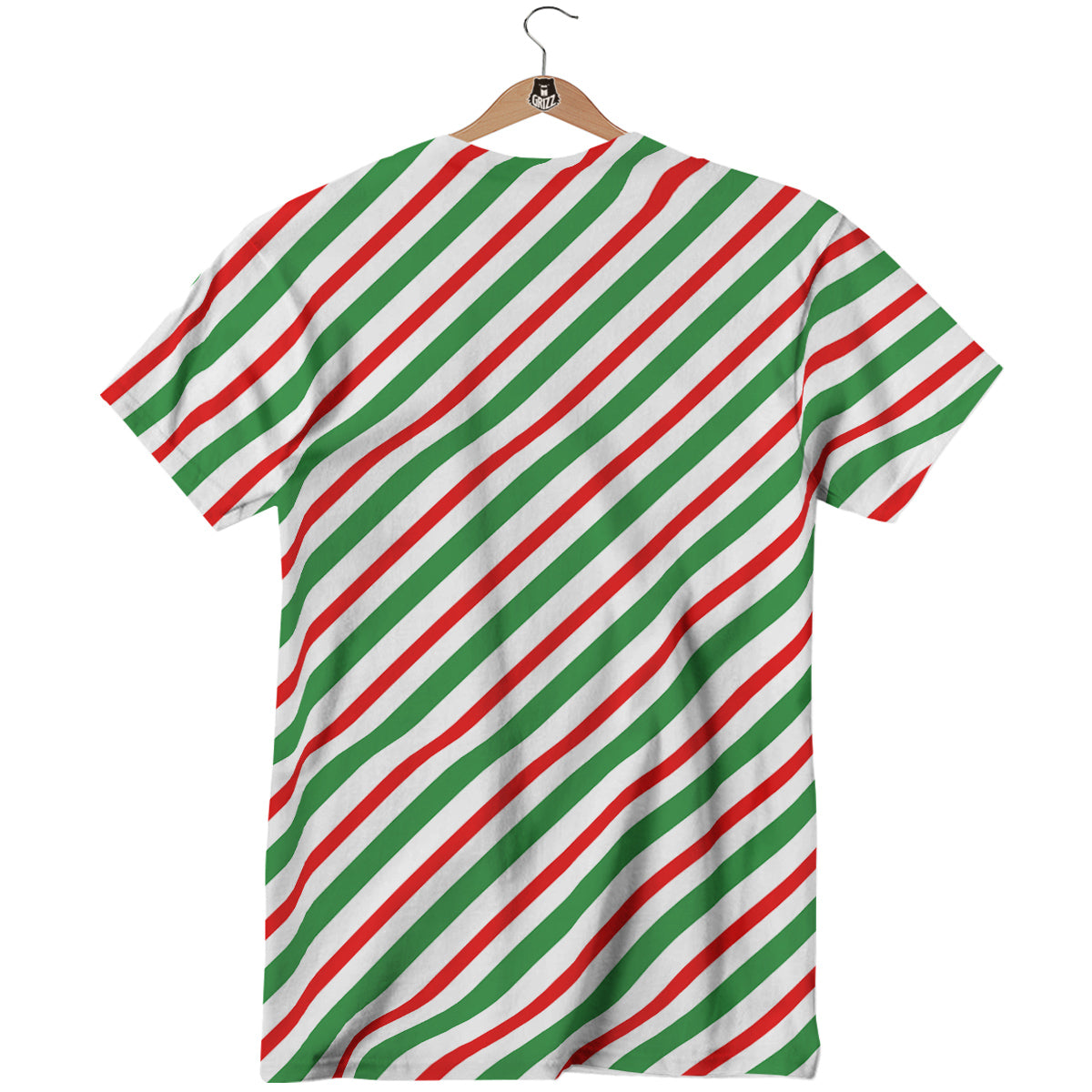 Candy Cane Stripes Christmas Print T-Shirt-grizzshop