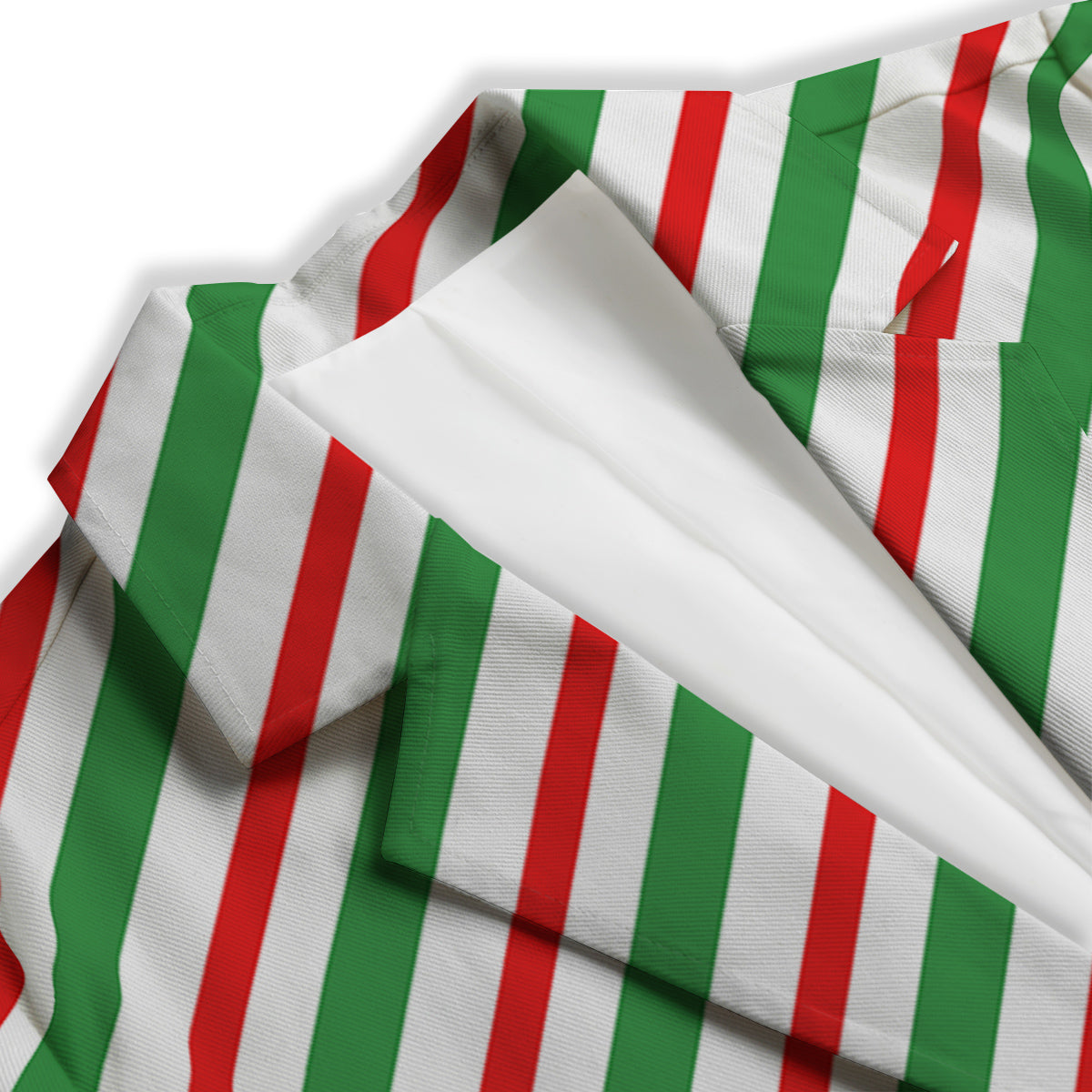Candy Cane Stripes Christmas Print Women's Blazer-grizzshop