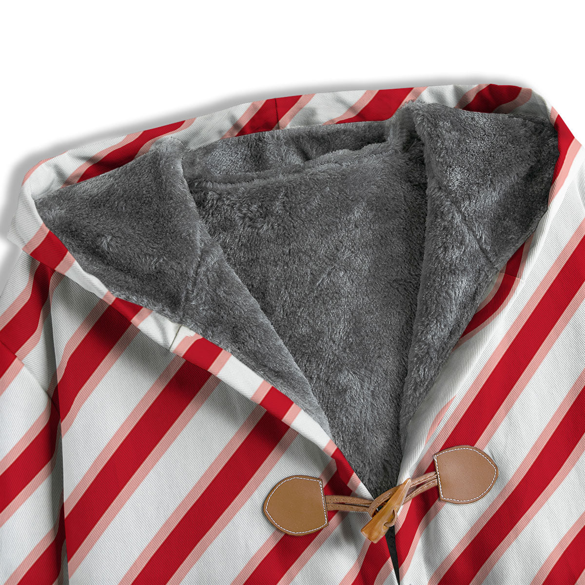 Candy Cane Stripes White And Red Print Men's Windbreaker Jacket-grizzshop