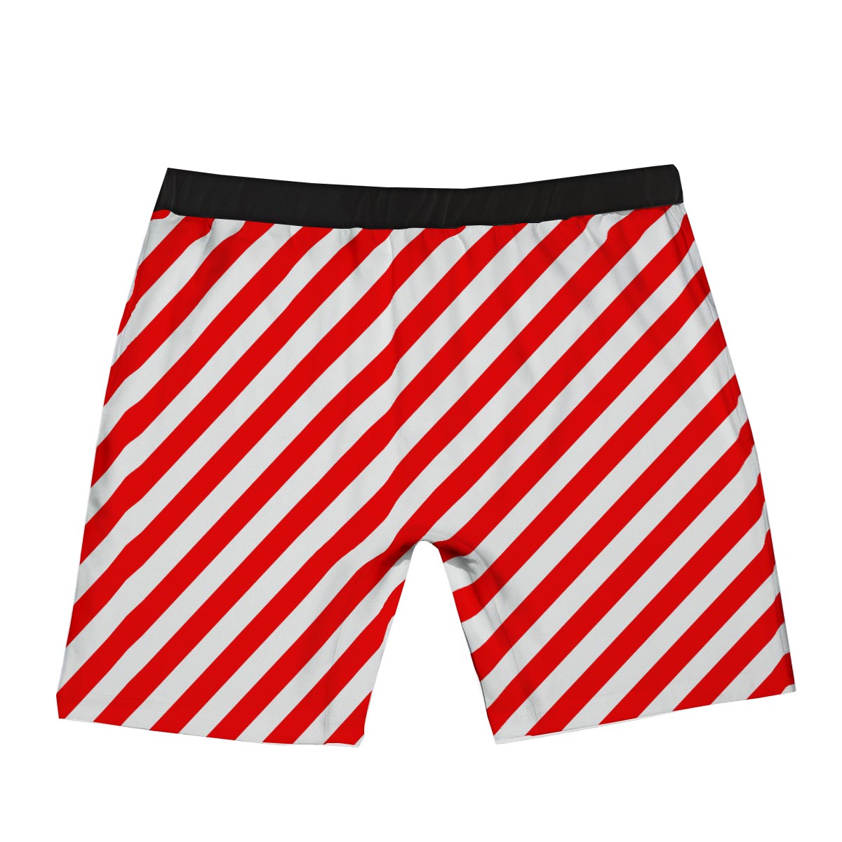 Candy Cane White And Red Print Pattern Boxer Briefs-grizzshop