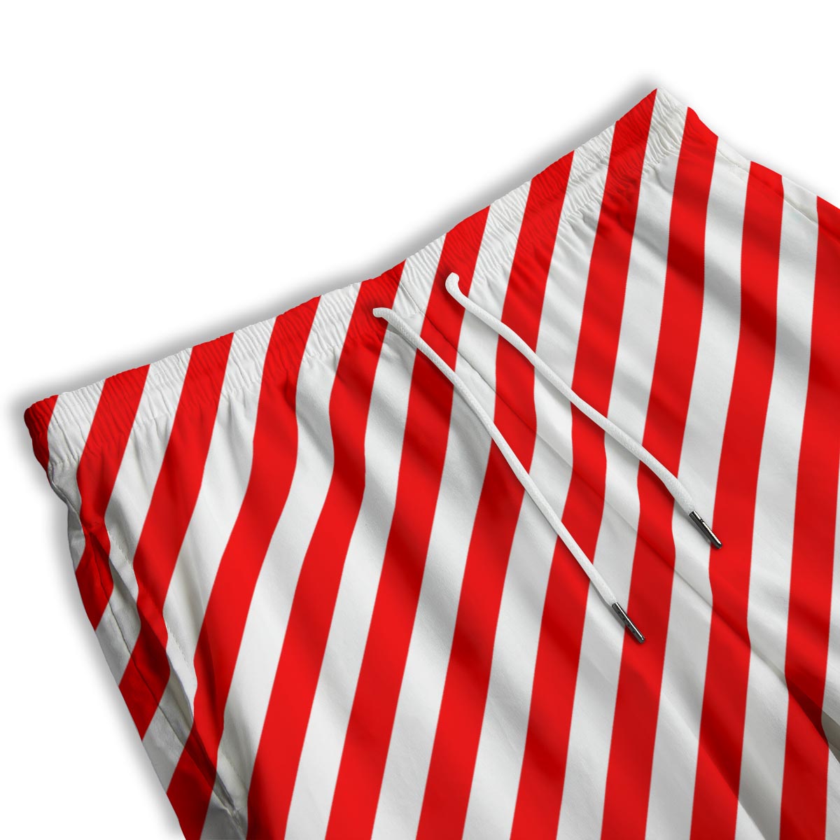 Candy Cane White And Red Print Pattern Men's Athletic Shorts