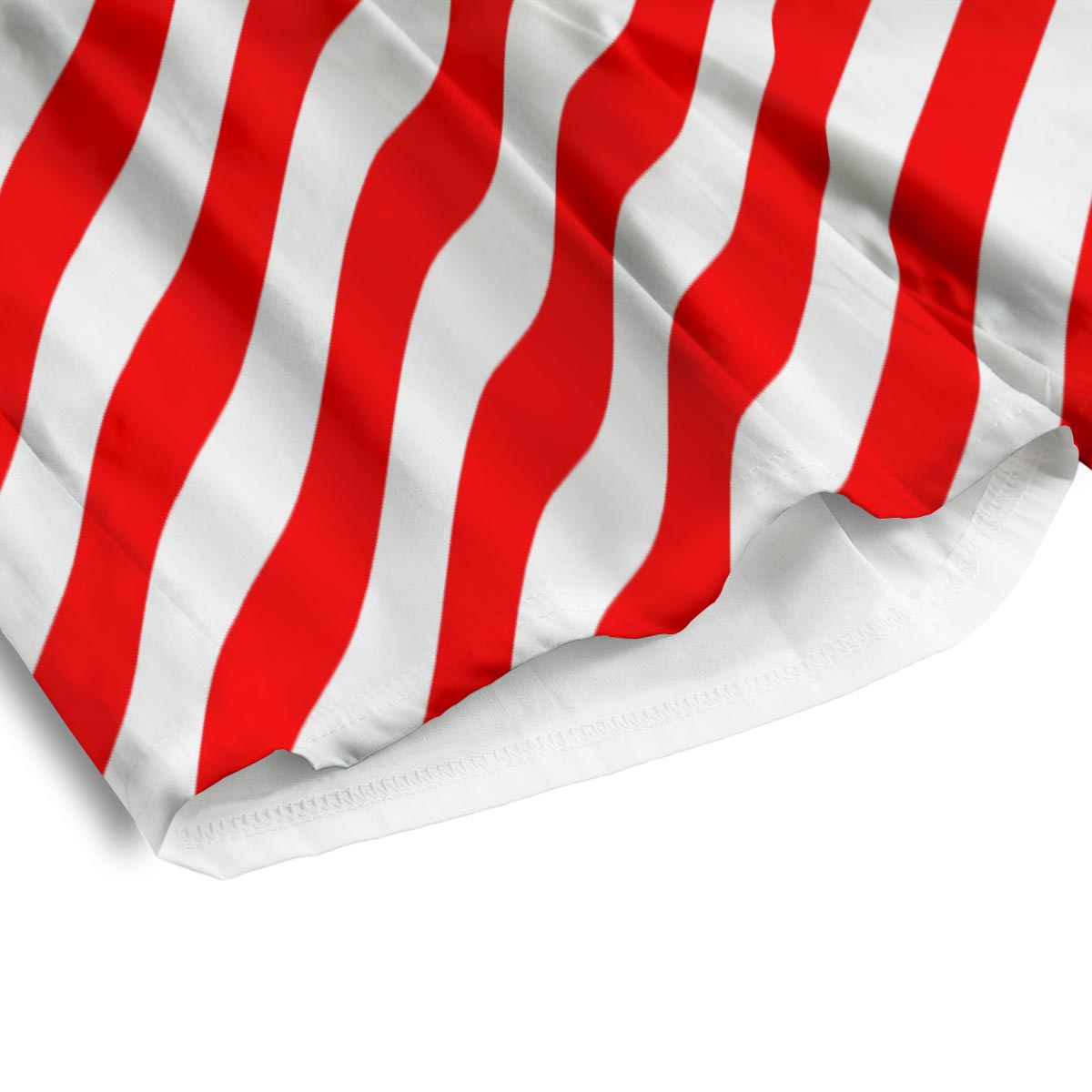 Candy Cane White And Red Print Pattern Men's Athletic Shorts