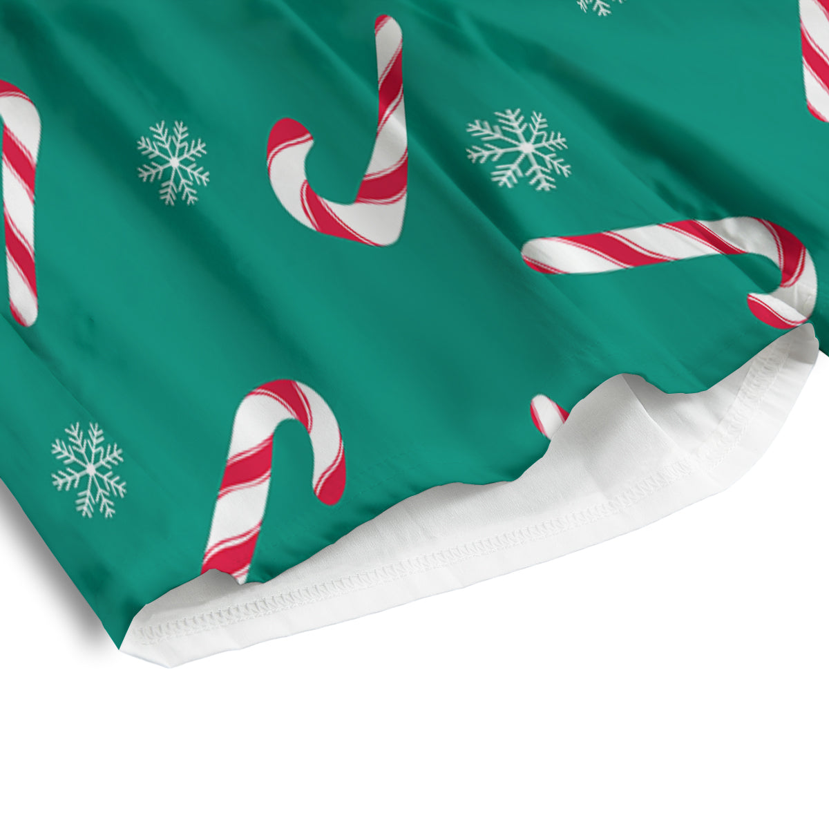 Candy Cane Xmas Print Pattern Men's Athletic Shorts