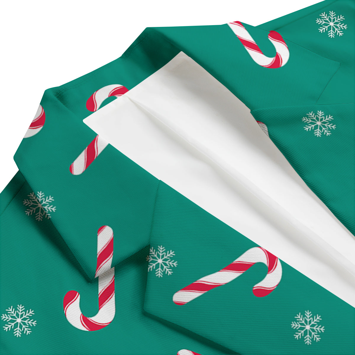 Candy Cane Xmas Print Pattern Men's Blazer-grizzshop