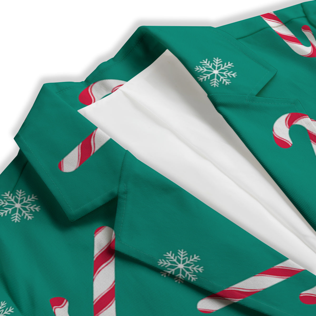 Candy Cane Xmas Print Pattern Women's Blazer-grizzshop