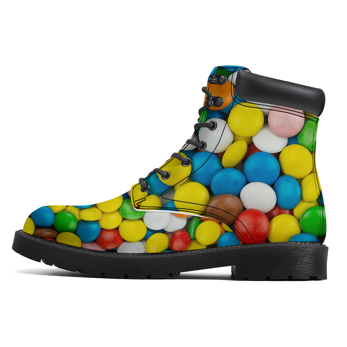 Candy Chocolate Colorful Print Boots-grizzshop