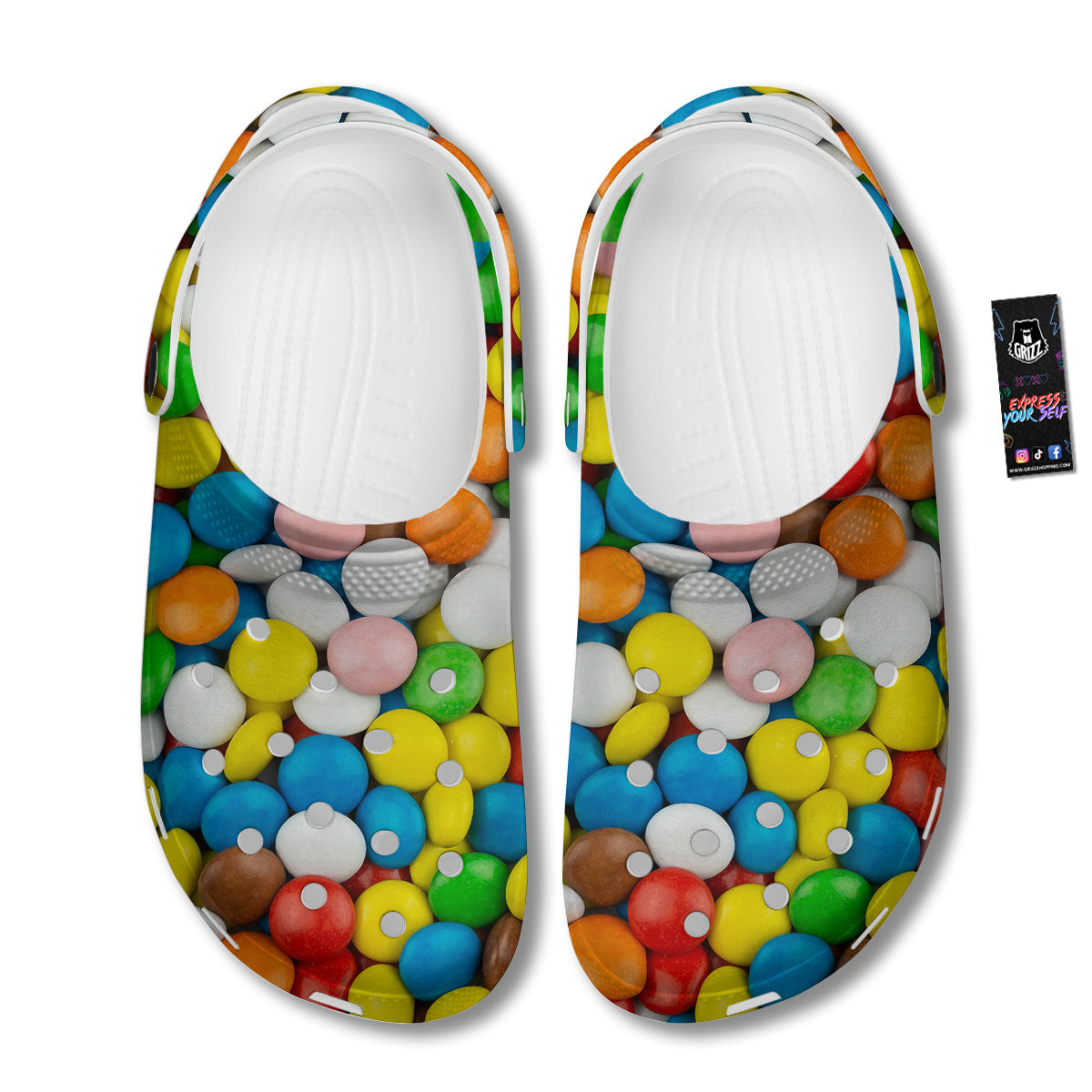 Candy Chocolate Colorful Print Clog-grizzshop
