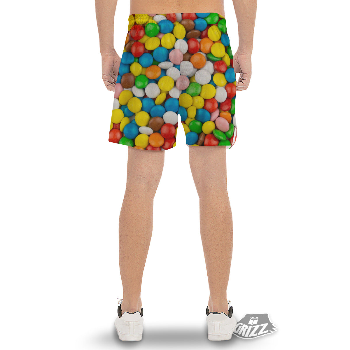 Candy Chocolate Colorful Print Men's Gym Shorts-grizzshop