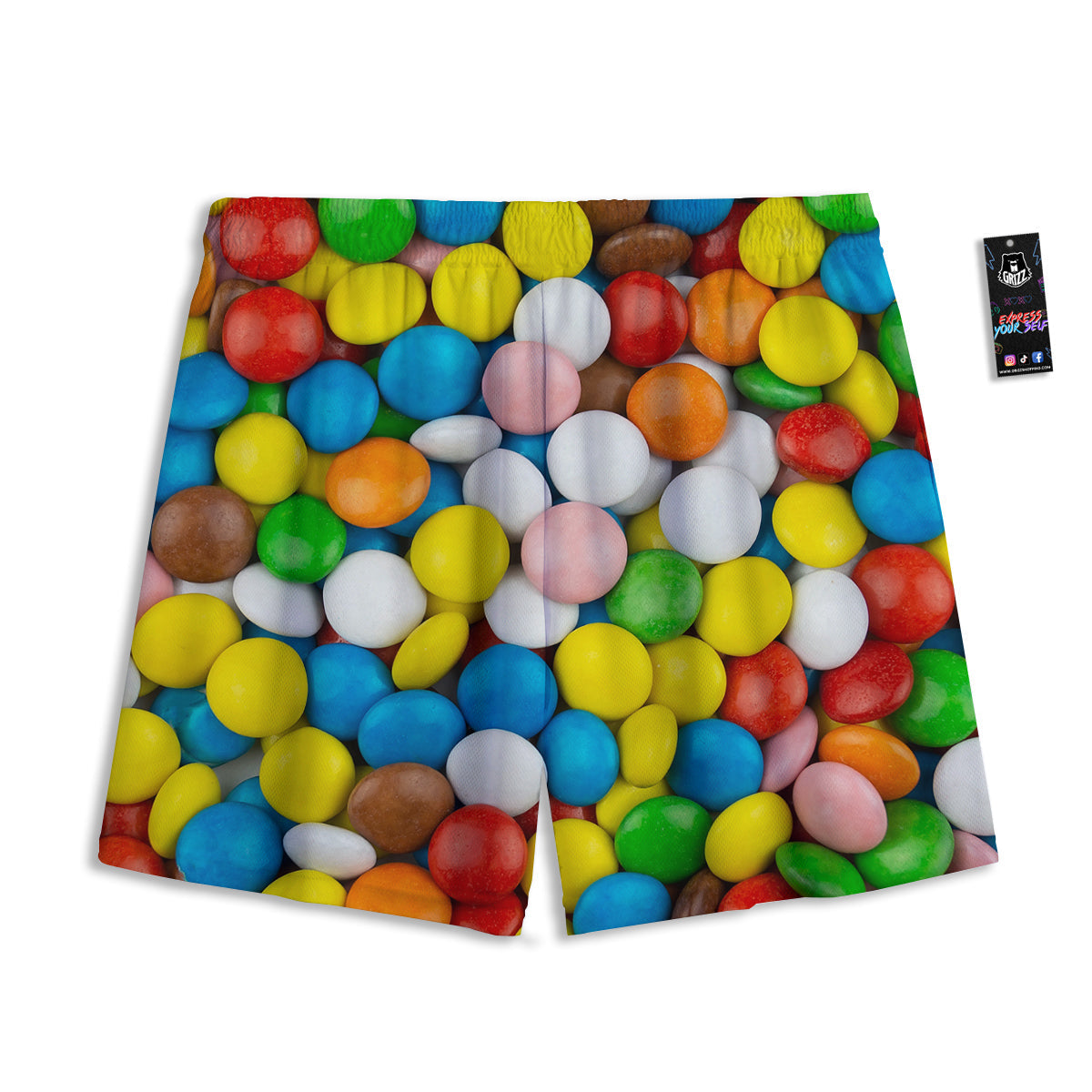 Christmas Decoration Print Pattern Mesh Shorts