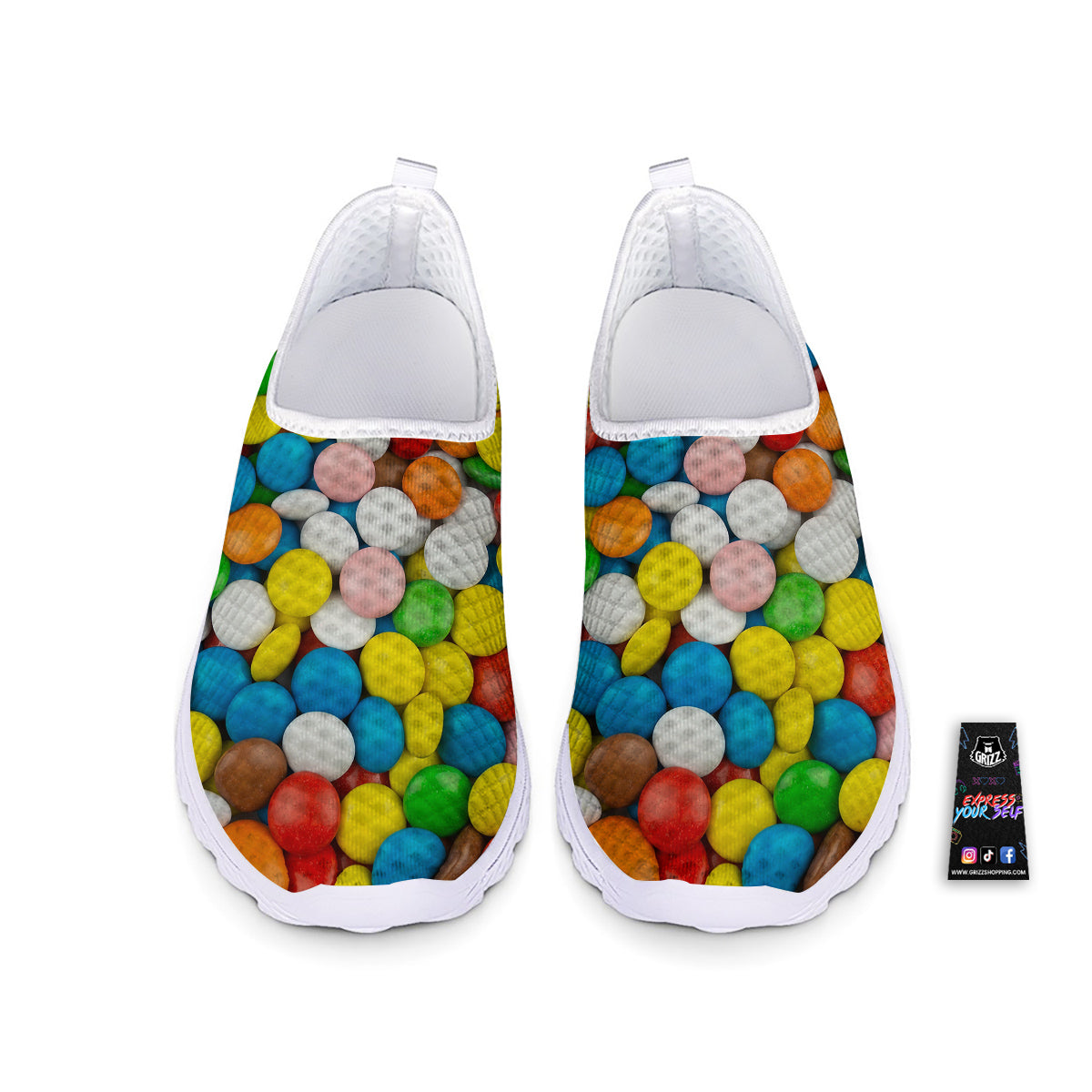 Candy Chocolate Colorful Print Nurse Shoes-grizzshop