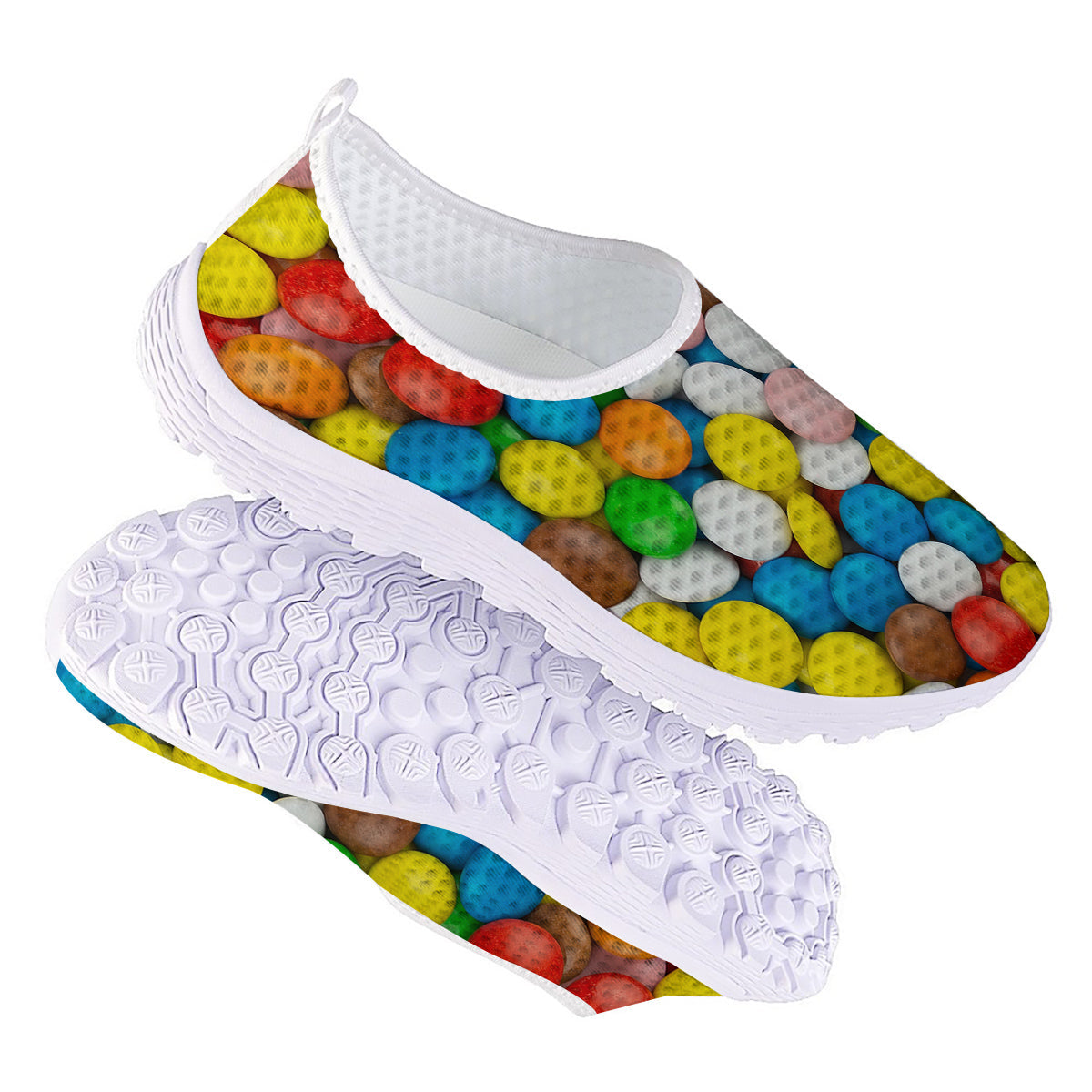 Candy Chocolate Colorful Print Nurse Shoes-grizzshop