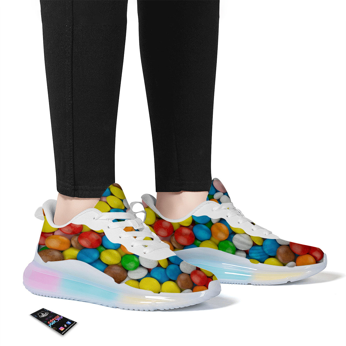 Candy Chocolate Colorful Print Running Sneakers-grizzshop