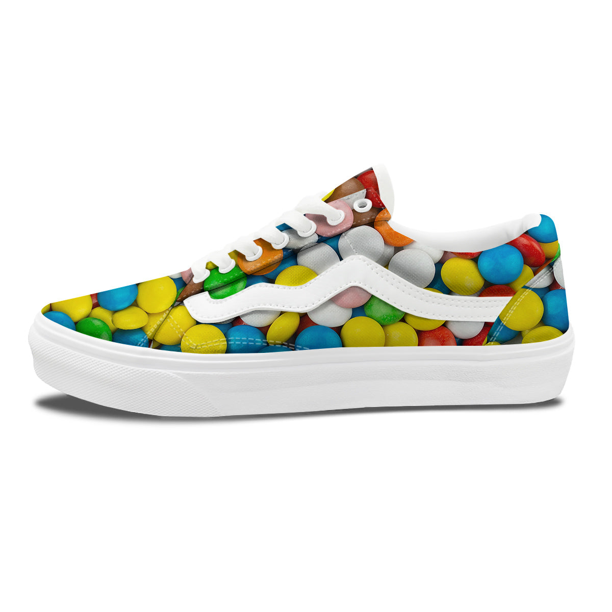 Candy Chocolate Colorful Print Skate Shoes-grizzshop