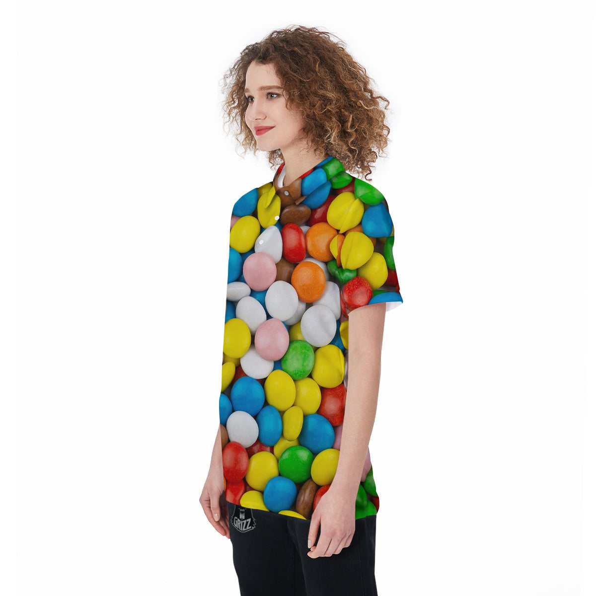 Candy Chocolate Colorful Print Women's Golf Shirts-grizzshop