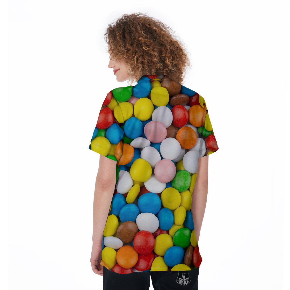 Candy Chocolate Colorful Print Women's Golf Shirts-grizzshop