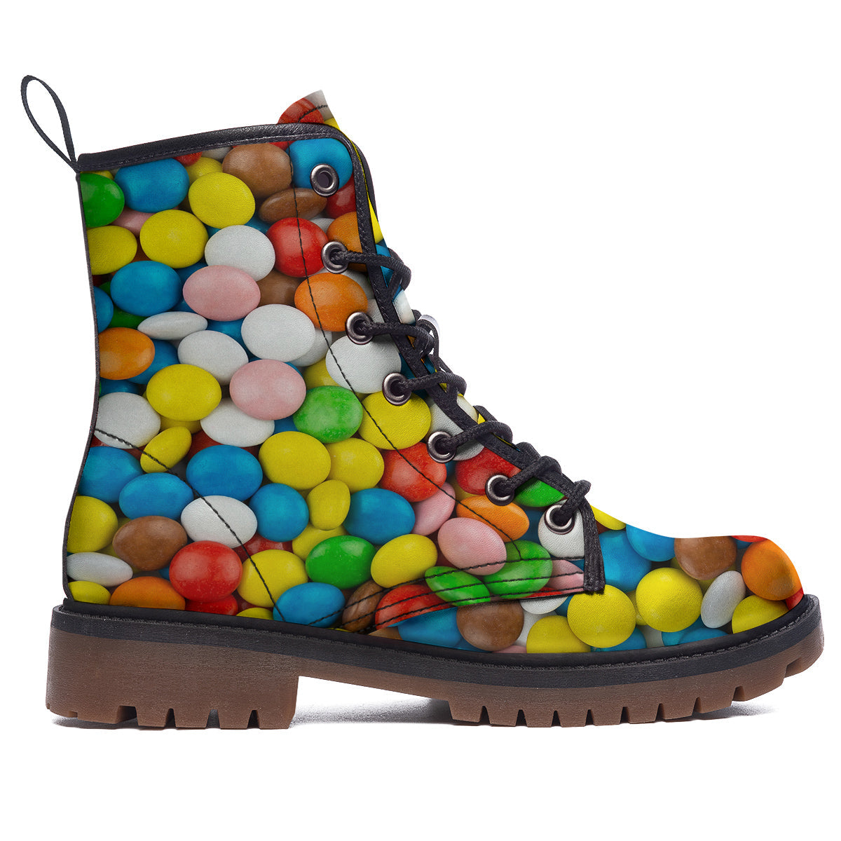Candy Chocolate Colorful Print Work Boots-grizzshop