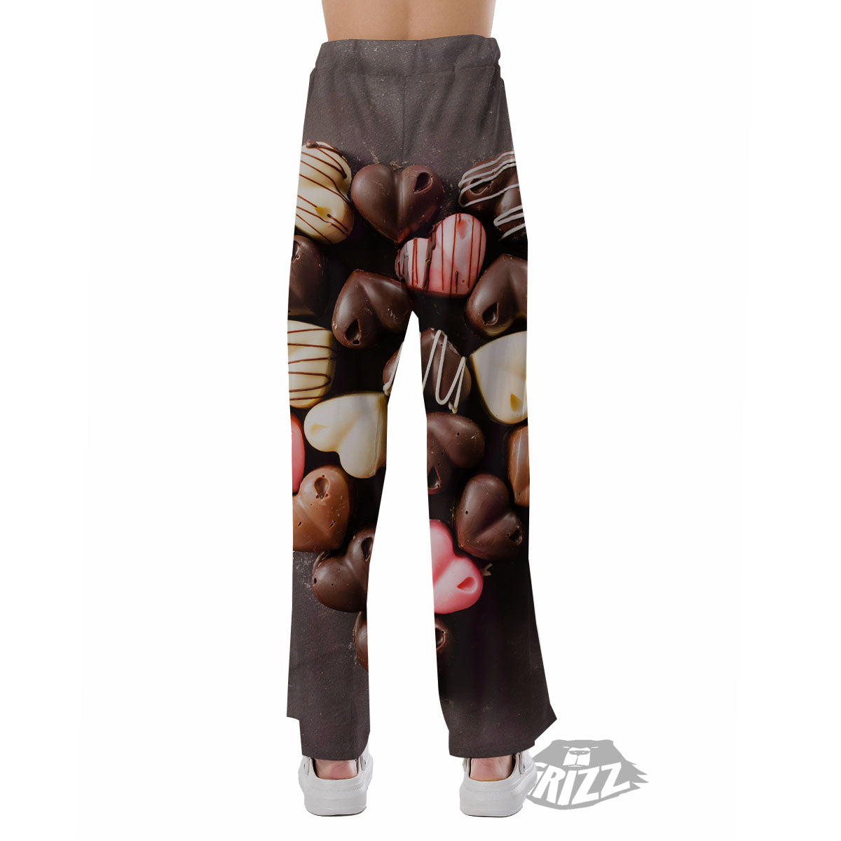 Candy Chocolate Heart Print Pajama Pants-grizzshop