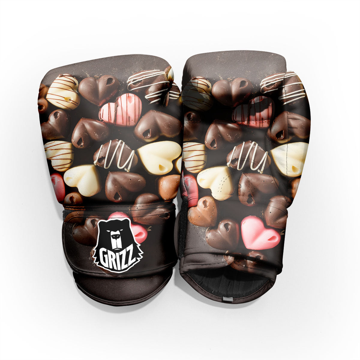 Candy Chocolate Heart Print Pro Boxing Glove