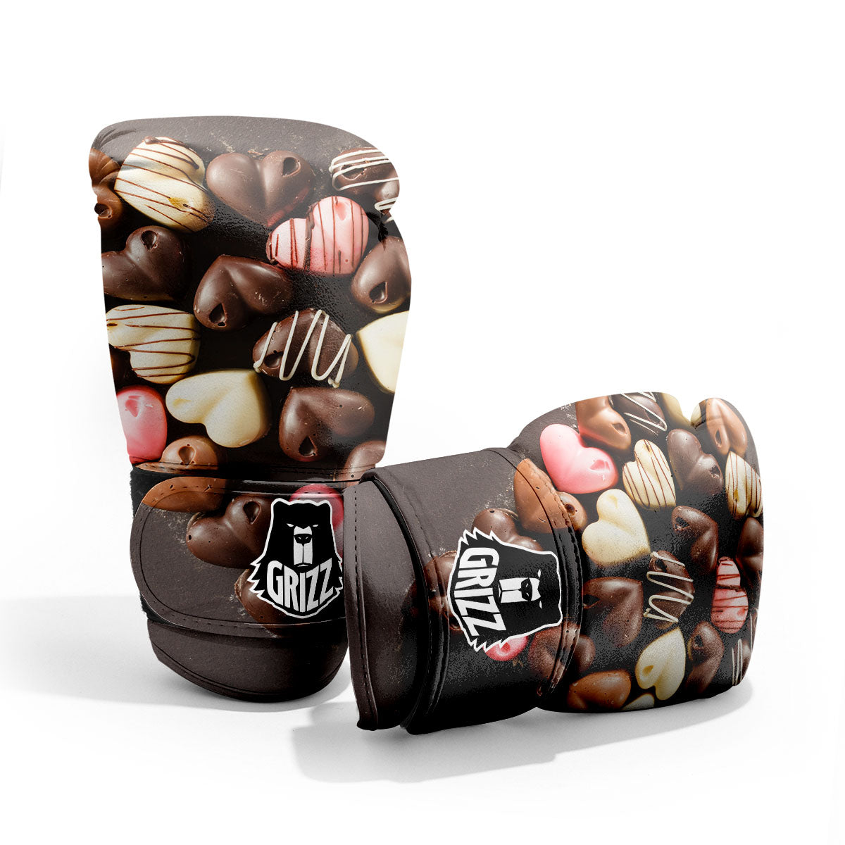 Candy Chocolate Heart Print Pro Boxing Glove