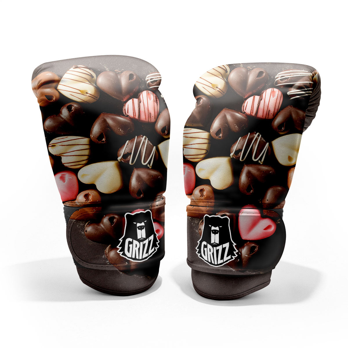 Candy Chocolate Heart Print Pro Boxing Glove