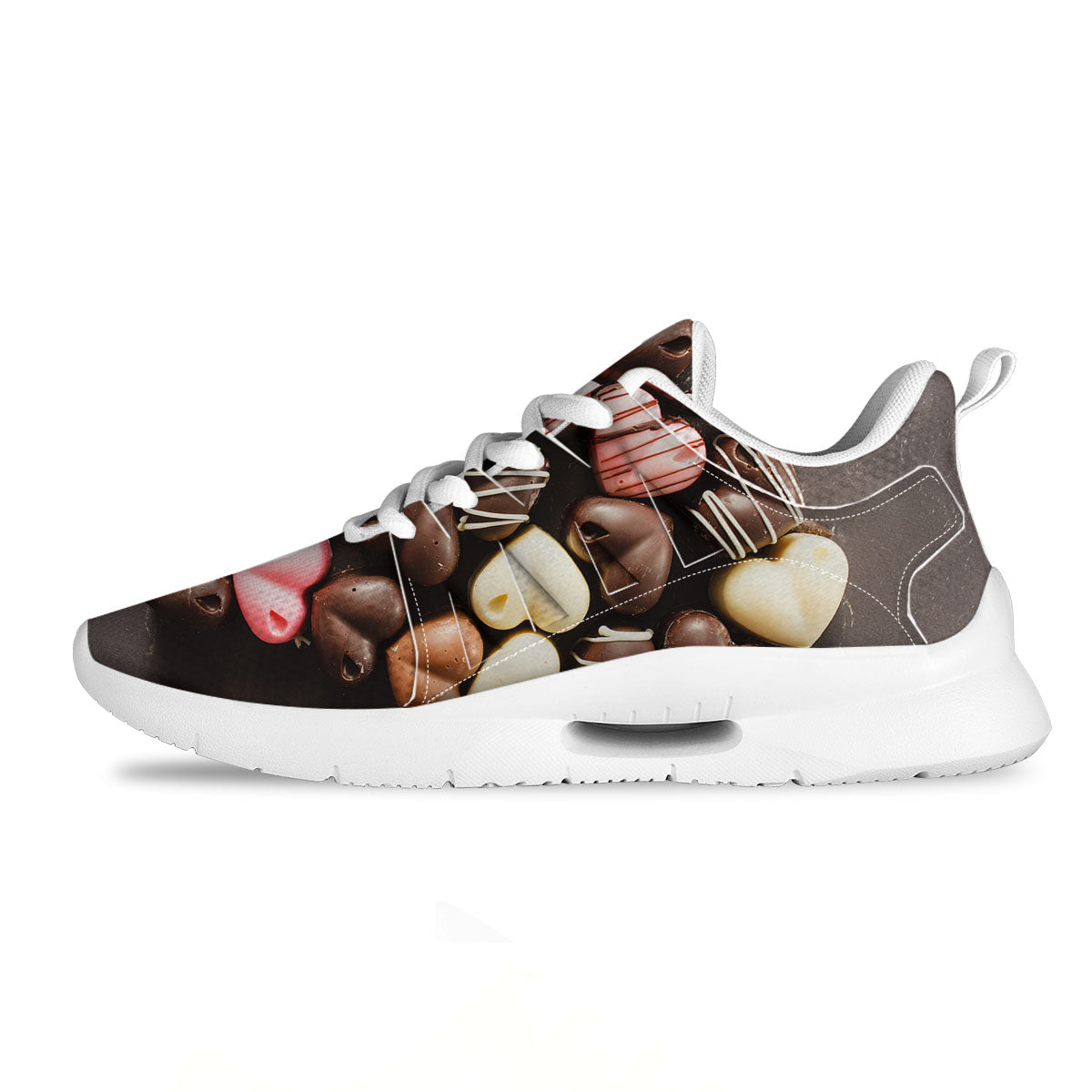Candy Chocolate Heart Print Tennis Shoes-grizzshop