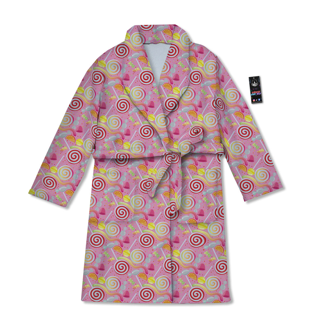 Candy Colorful Print Pattern Bathrobe-grizzshop