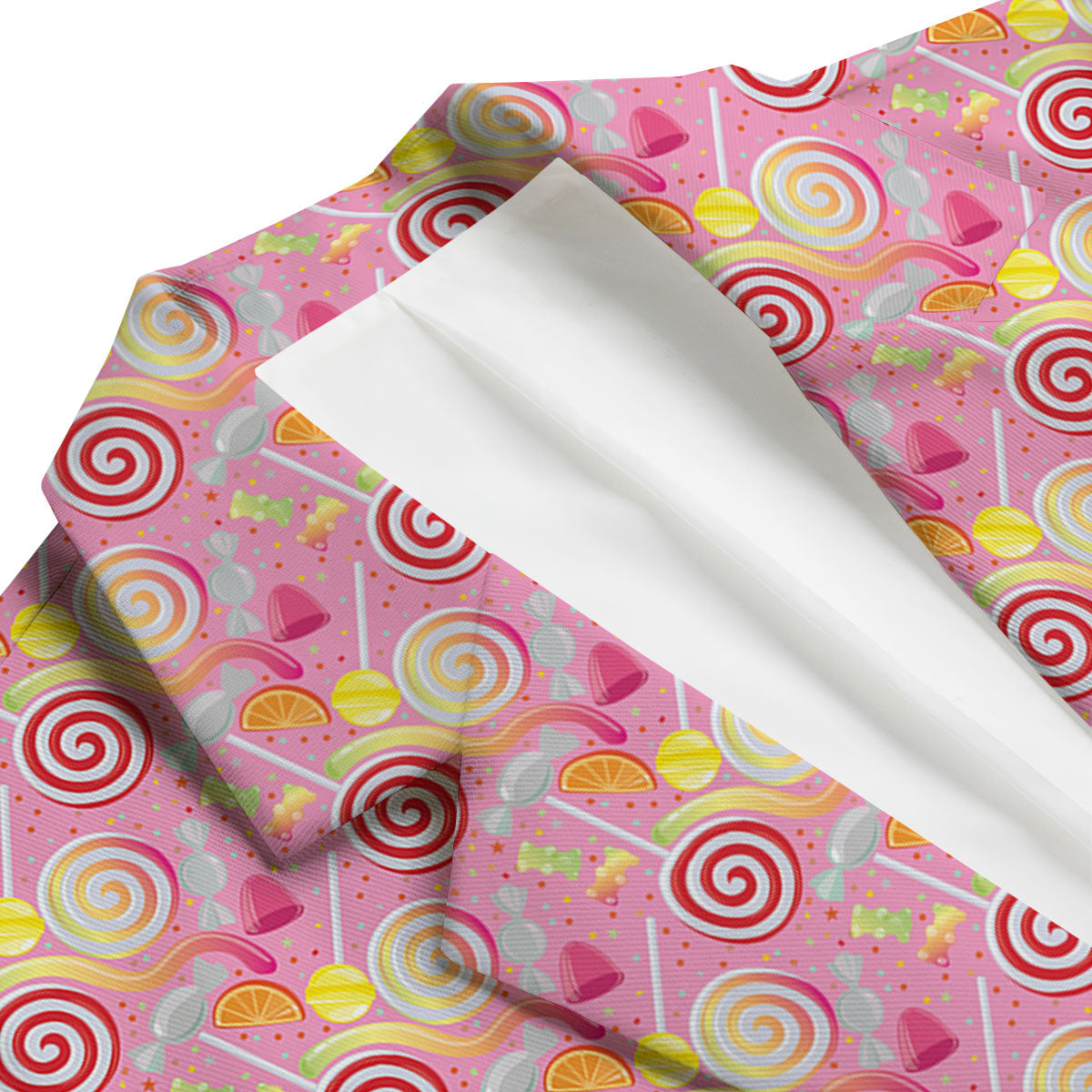 Candy Colorful Print Pattern Men's Blazer-grizzshop