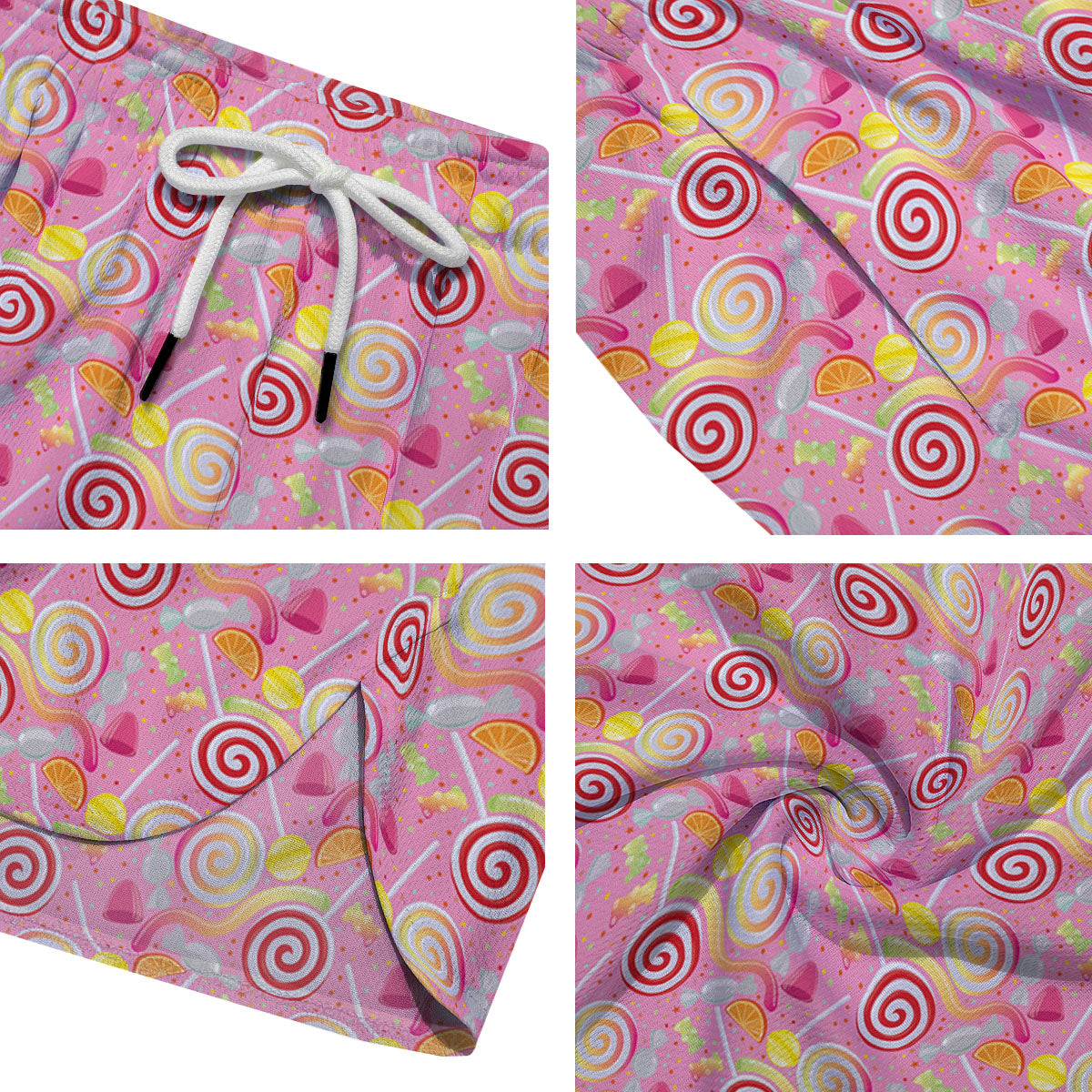 Candy Colorful Print Pattern Men's Running Shorts-grizzshop