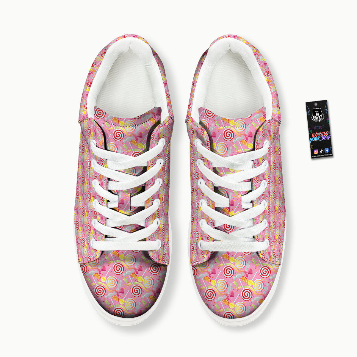 Candy Colorful Print Pattern Platform Shoes-grizzshop