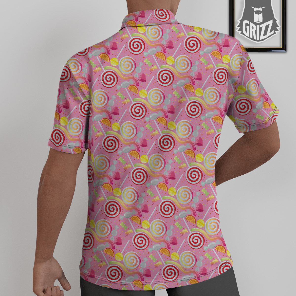Candy Colorful Print Pattern Untucked Shirts-grizzshop