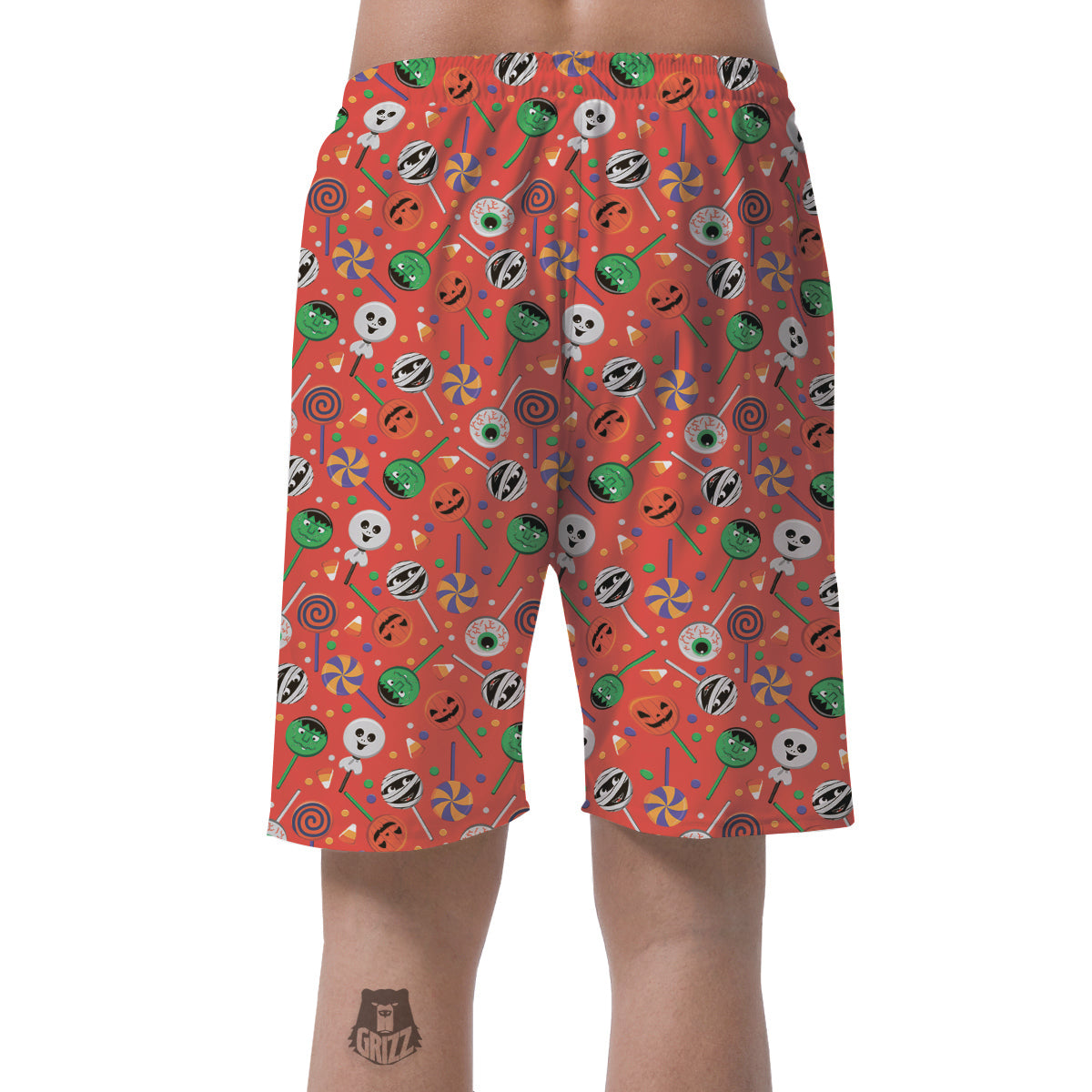 Candy Cute Halloween Print Pattern Men's Shorts-grizzshop