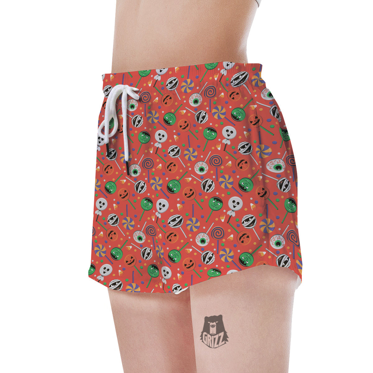 Candy Cute Halloween Print Pattern Women's Shorts-grizzshop