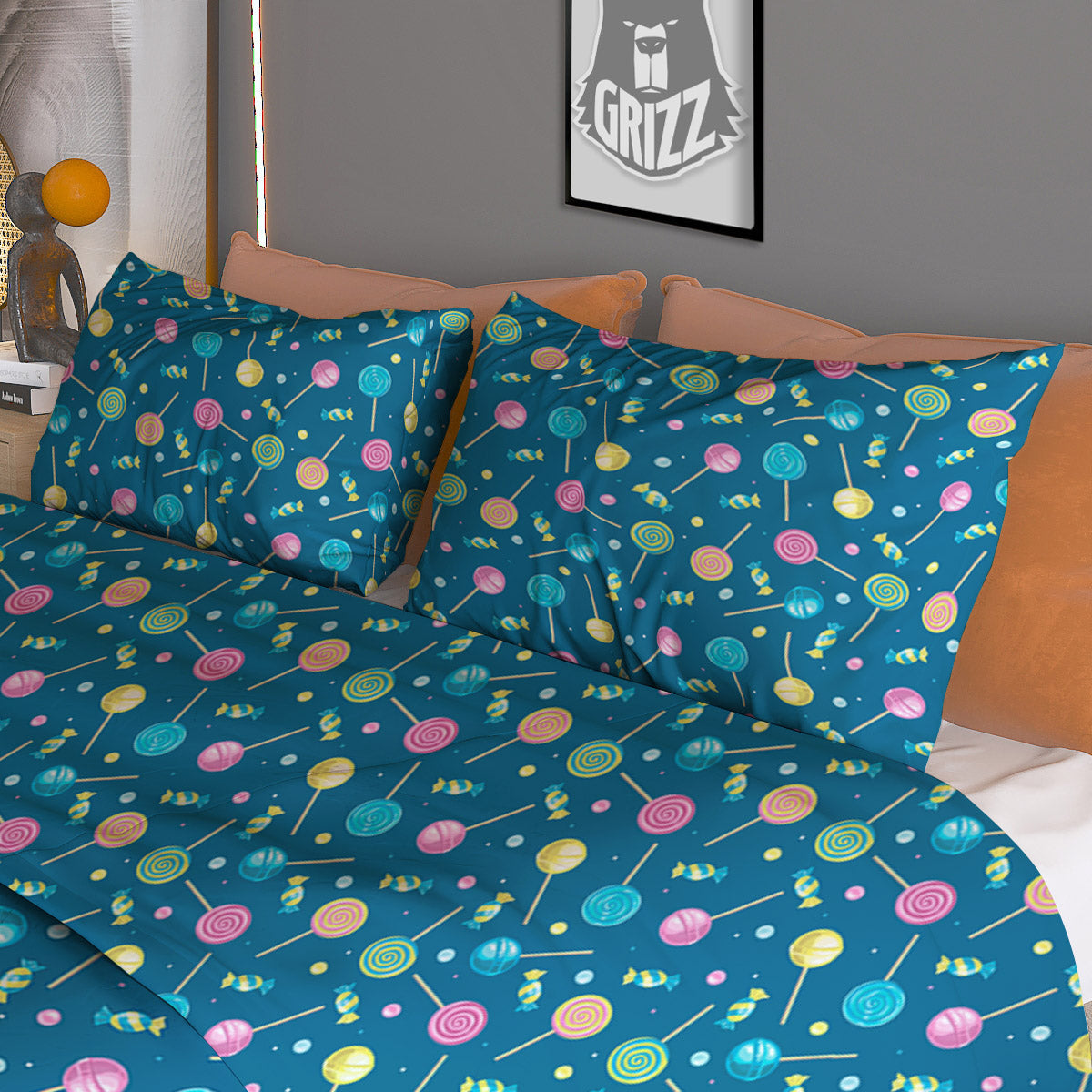 Candy Cute Print Pattern Duvet Cover Bedding Set-grizzshop